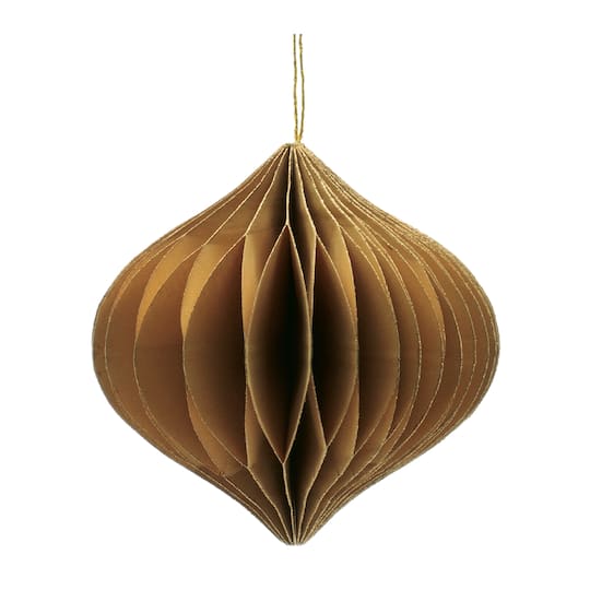 Melrose Gold Round & Onion Paper Ornaments Set